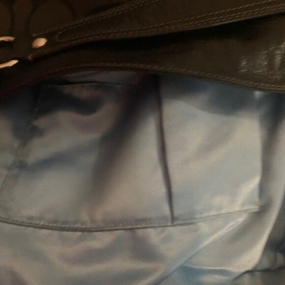 Coach 12874 Gray/Black Signature Logo Zoe Canvas and Leather Hobo shoulder bag - Picture 10 of 10